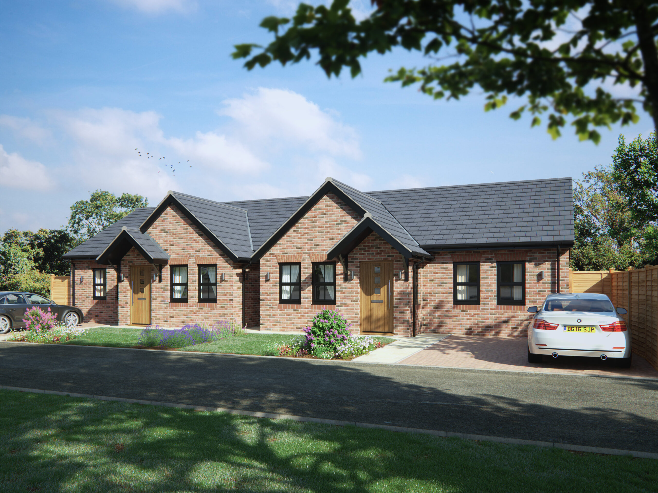 Exclusive development of just 2 detached bungalows released for sale in Market Drayton
